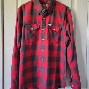 DIXXON Red and Black Plaid Men's Shirt
